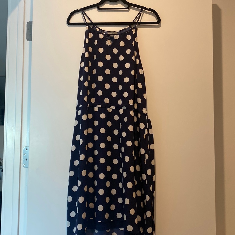 Navy polka dot dress